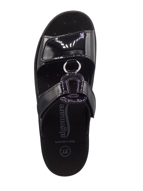 algemare Pantoletten aus Lack für Damen in schwarz 3469-0202
